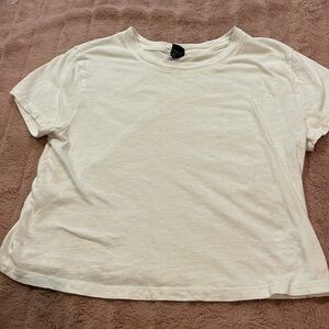 Wild fable (target) white cropped shirt (size small)